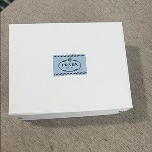 Prada White and Blue Logo Box